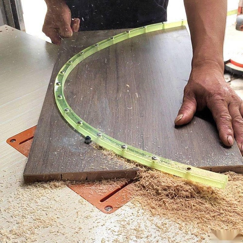 JCFANTS 78inch Flexible Curve Template, Router Template Woodworking Profiling Strip, Professional Contour Flexible Curve Tool Ideal for Wood Curve Pattern Making Tools (Green) - Image 2